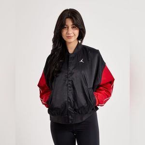 Jordan nylon women’s black and red jacket